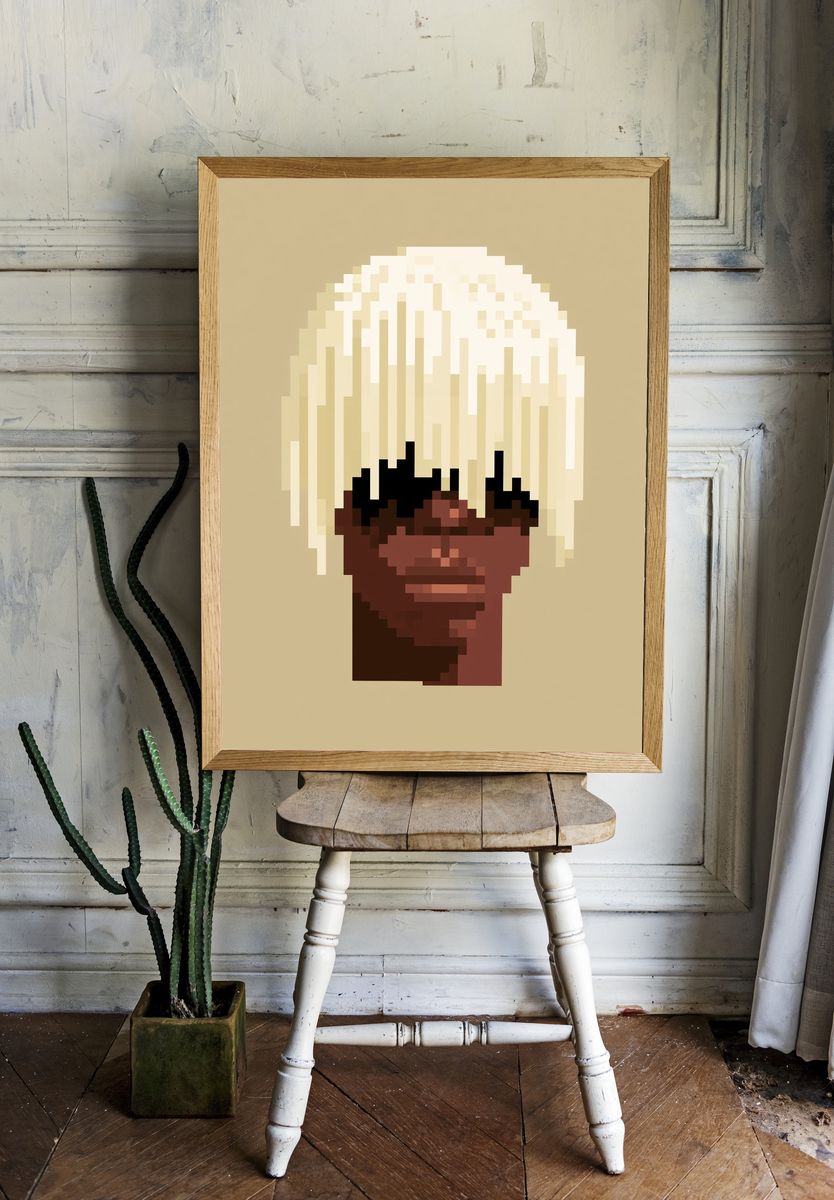 Pixel Portrait Poster. room preview