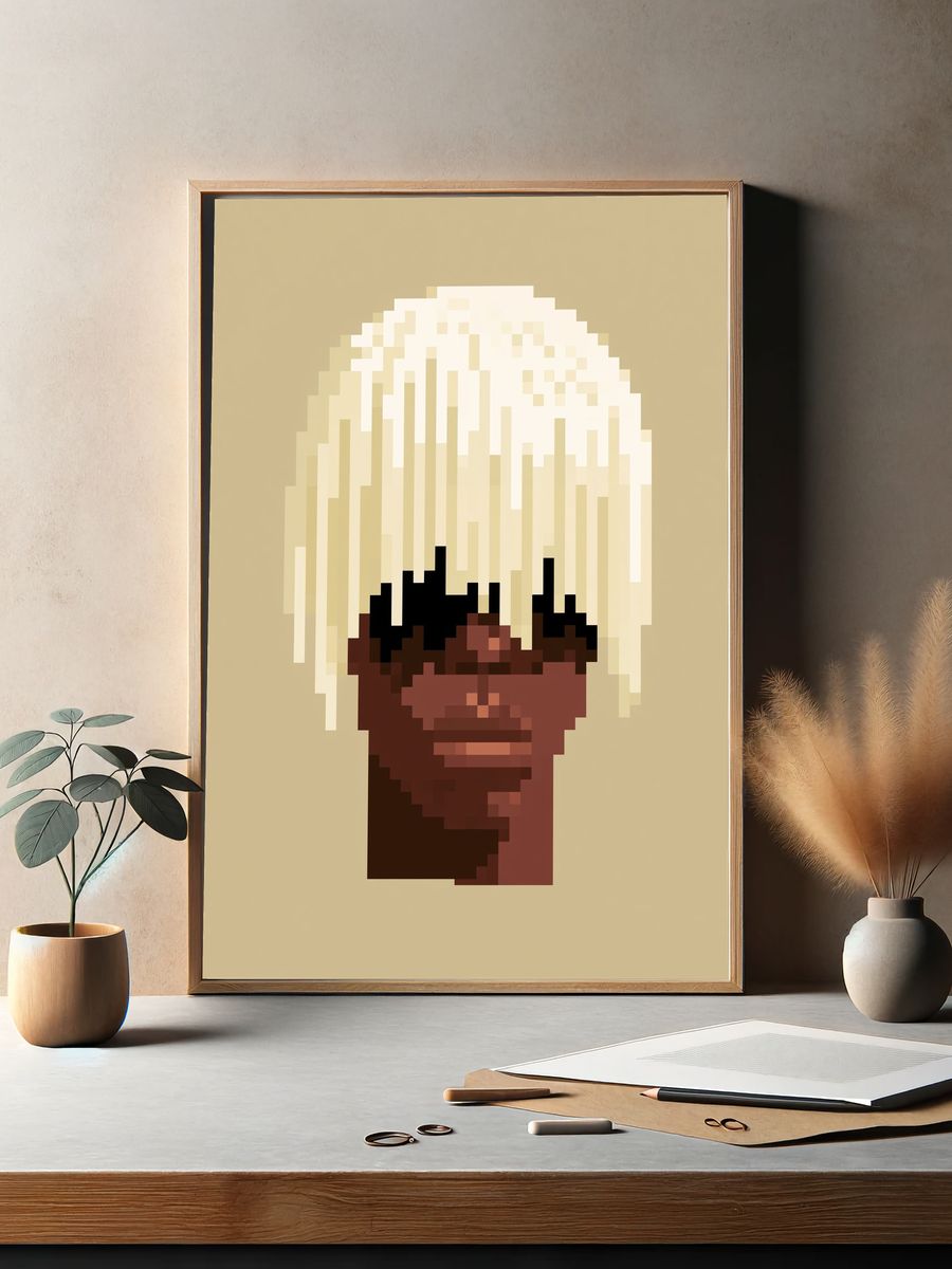 Pixel Portrait Poster. — room view 2