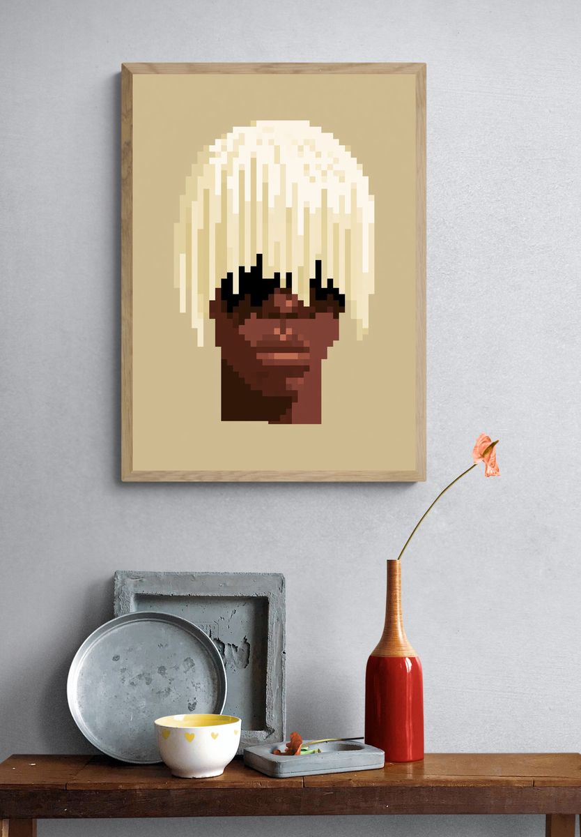 Pixel Portrait Poster. — room view 3