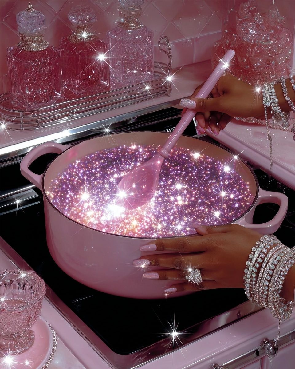 Pink Glam Kitchen Sparkle Poster. poster — illustration art
