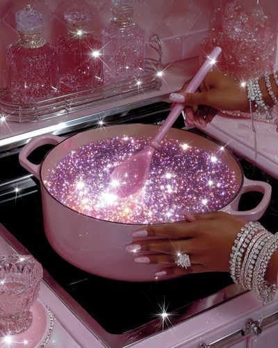 Pink Glam Kitchen Sparkle Poster. poster print