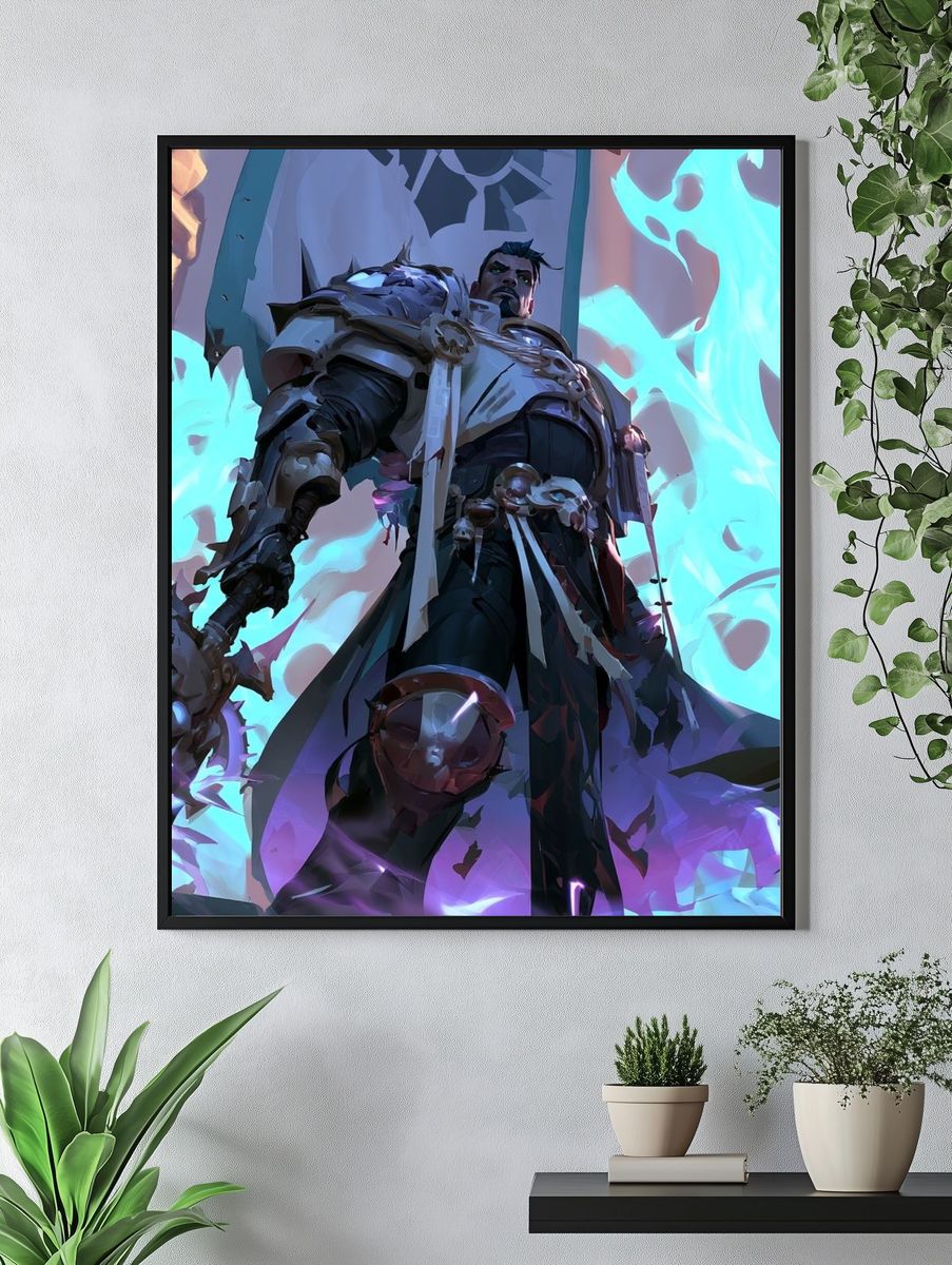 Fantasy Warrior Digital Art Poster. — room view 4