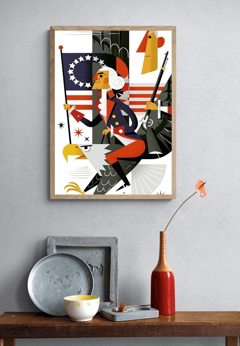 Number 5 Construction Poster. — room view 3