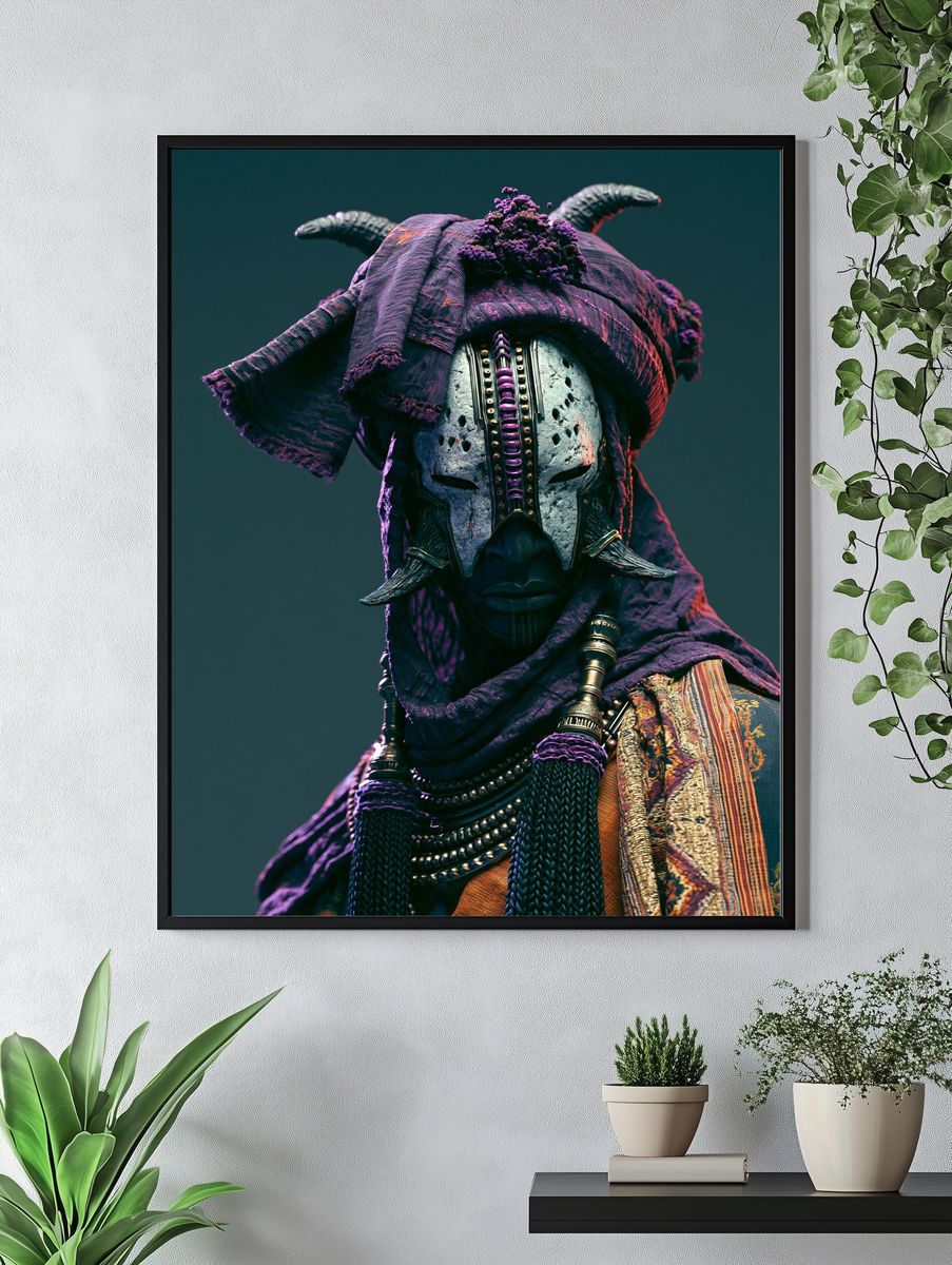 Mystic Mask Portrait Print. — room view 4