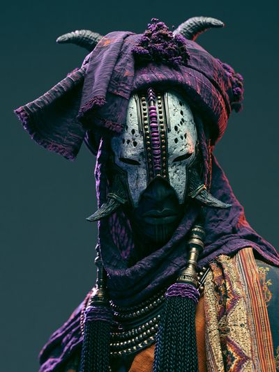 Mystic Mask Portrait Print. poster