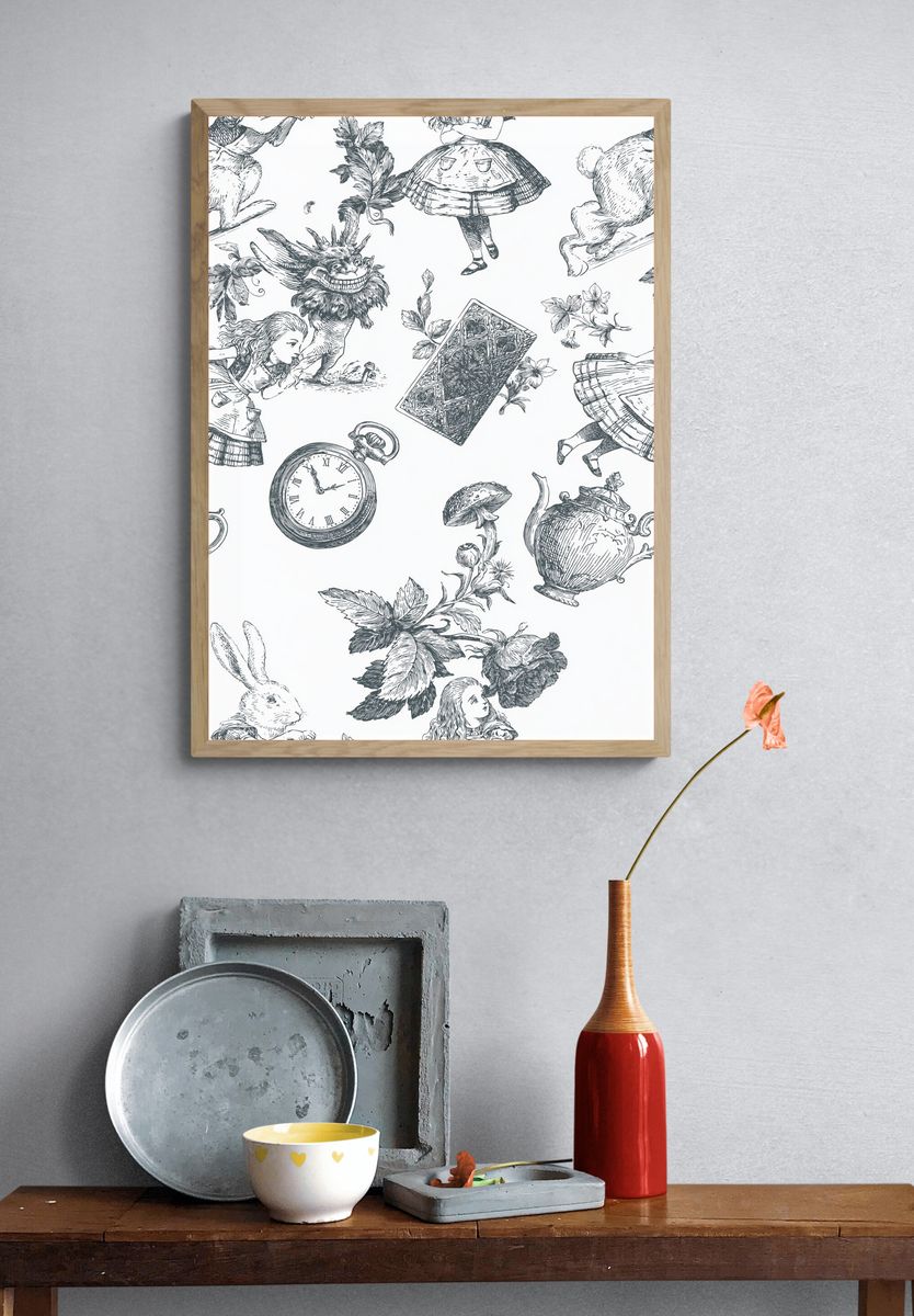 Alice in Wonderland Toile Print. — room view 3