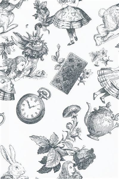 Alice in Wonderland Toile Print. poster