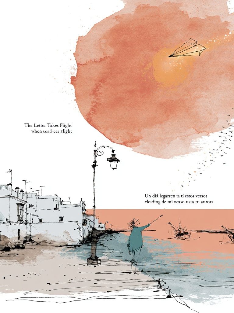Coastal Watercolor Harbor Print. poster — illustration art