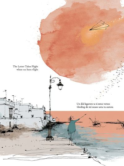 Coastal Watercolor Harbor Print. poster
