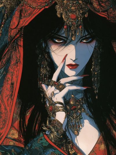 Mystic Geisha Portrait Print.