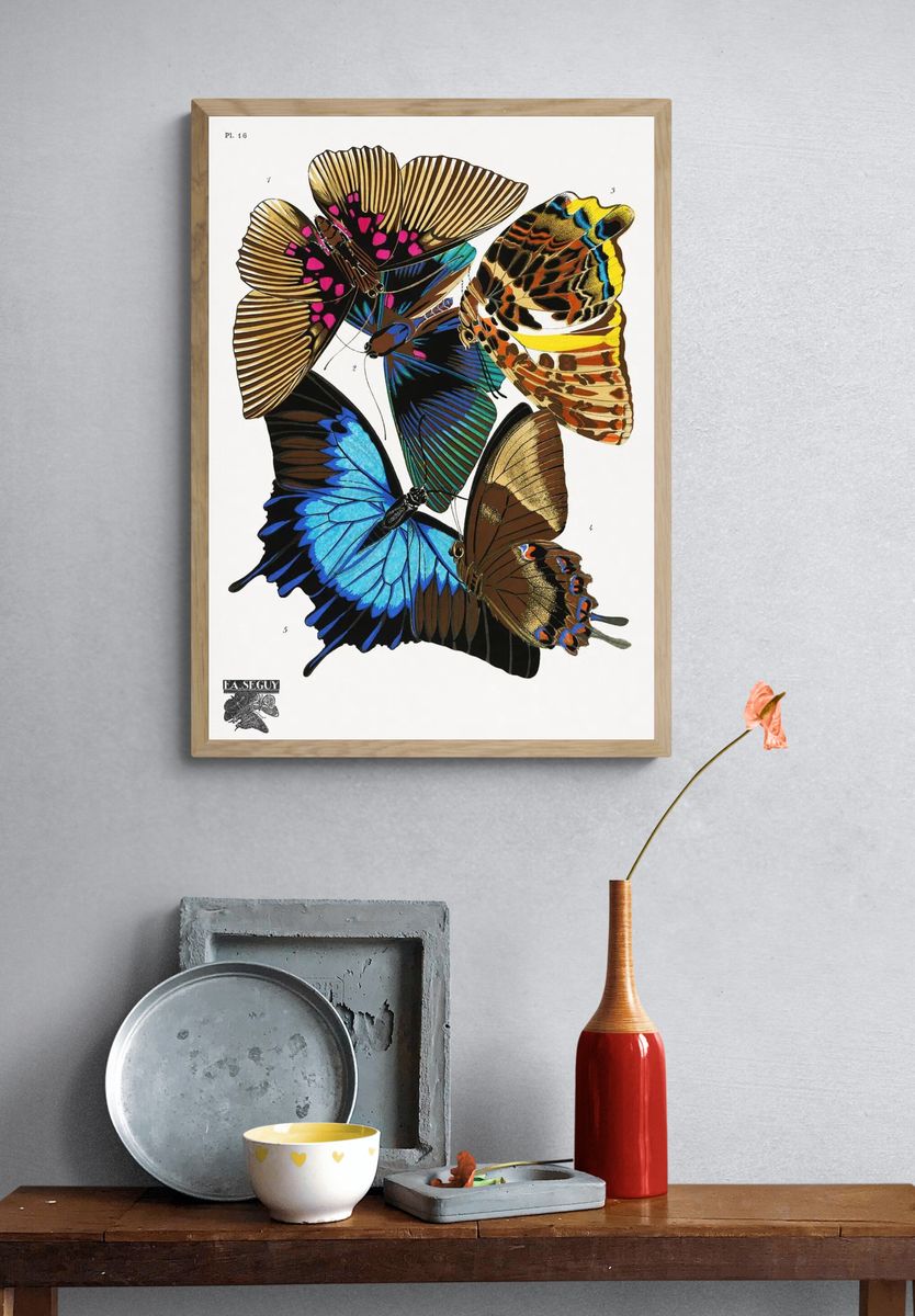 Cherub Winged Figure Ink Print. — room view 3