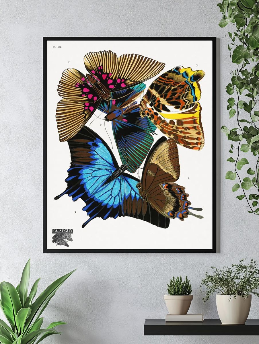 Cherub Winged Figure Ink Print. — room view 4