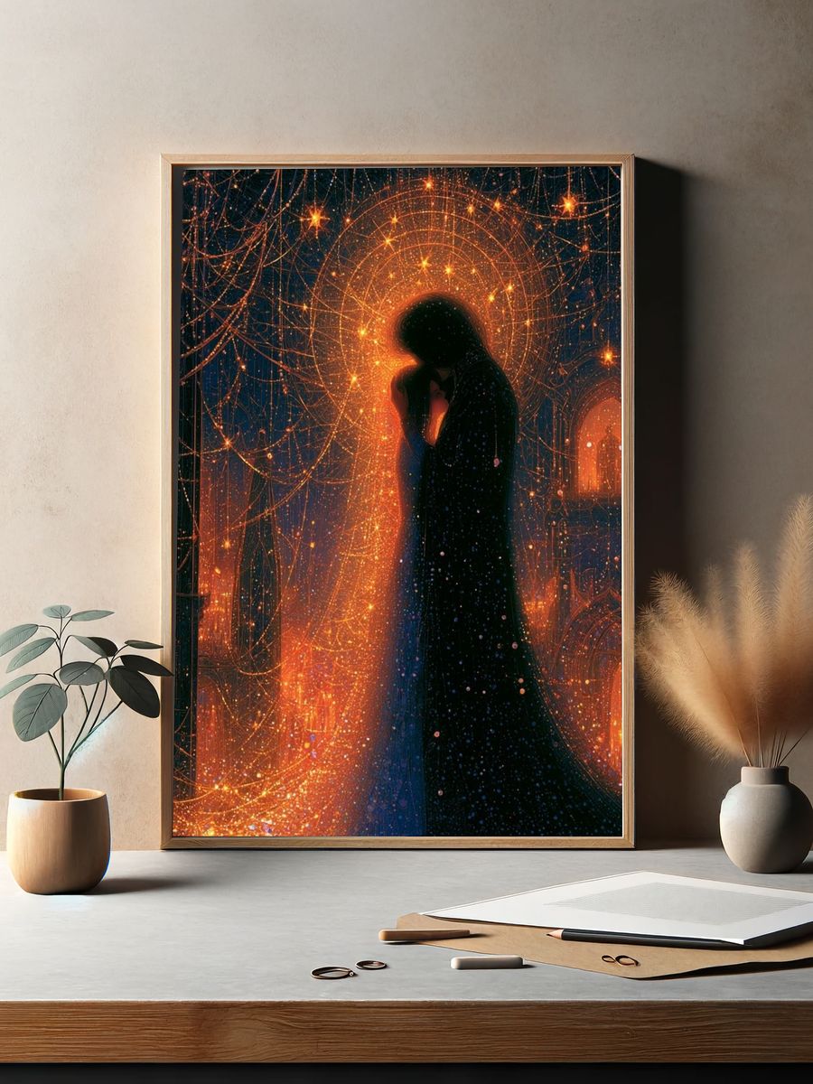 Celestial Lovers Fantasy Print. — room view 2