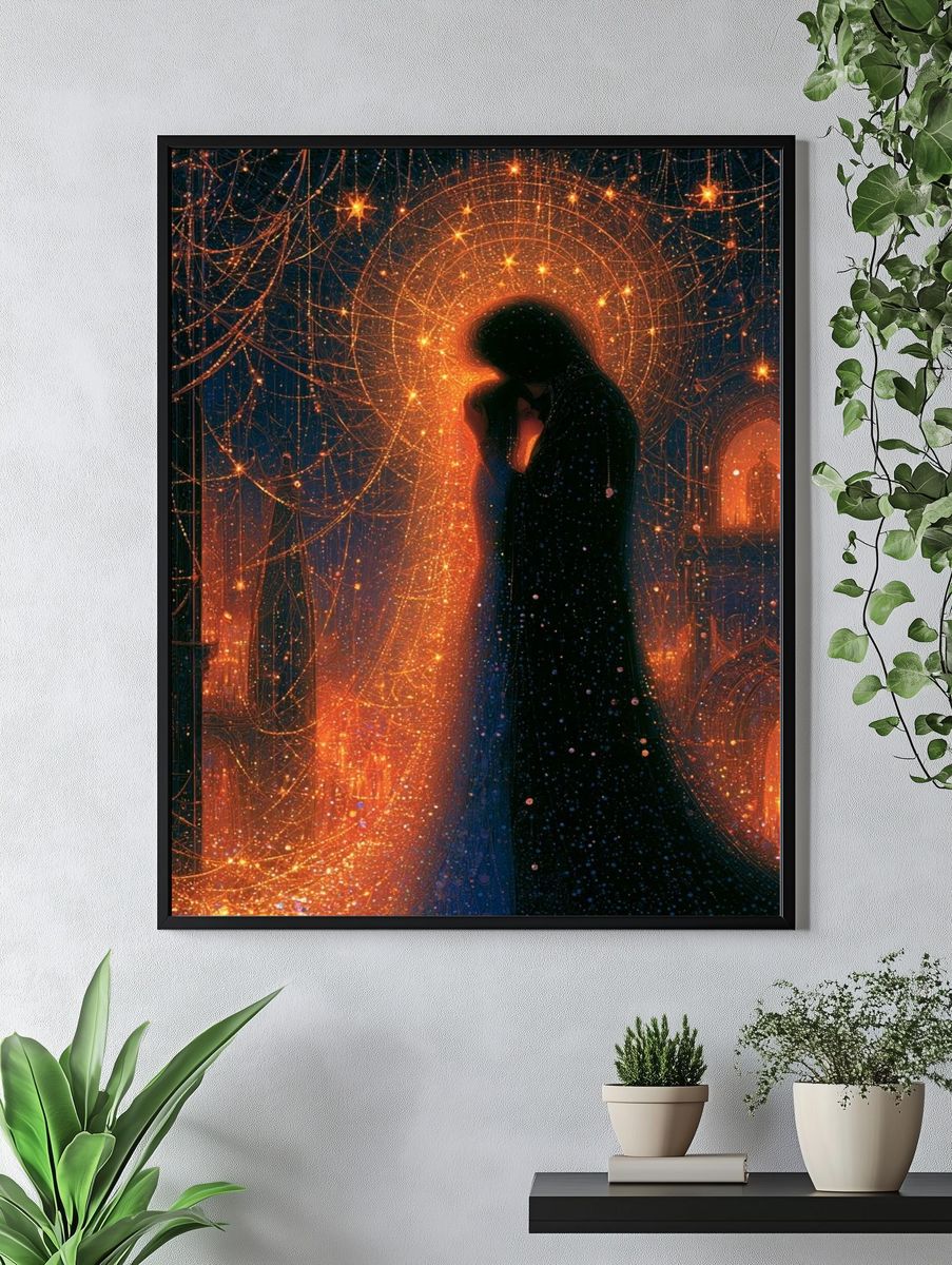 Celestial Lovers Fantasy Print. — room view 4
