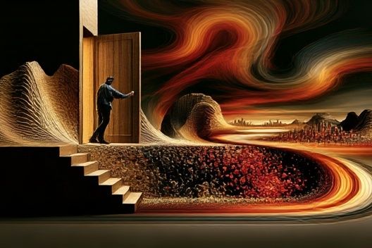 Surreal Desert Portal Print. poster detail
