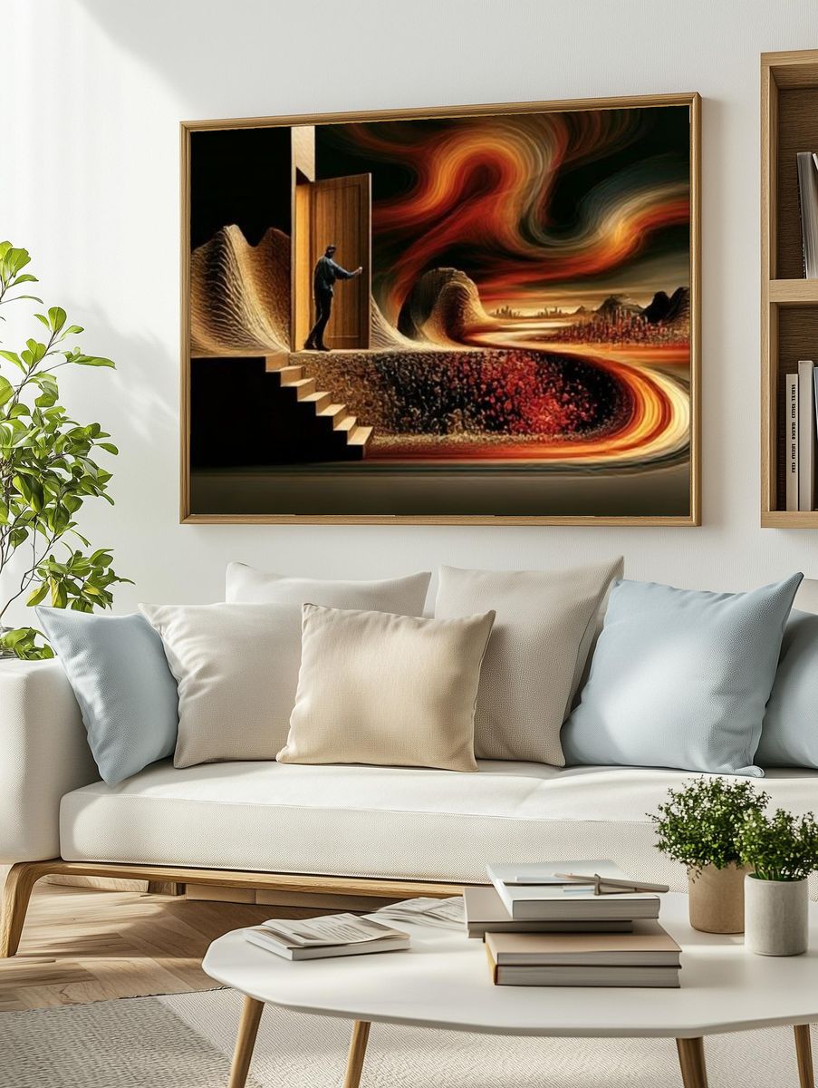 Surreal Desert Portal Print. — room view 2