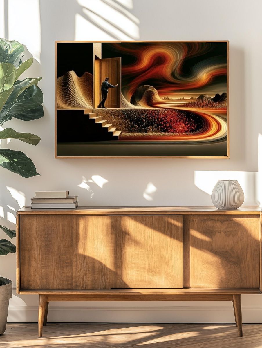 Surreal Desert Portal Print. — room view 3