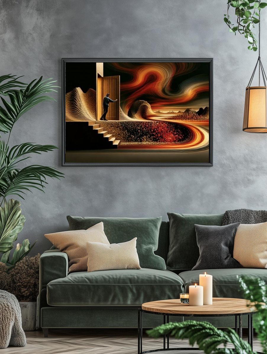Surreal Desert Portal Print. — room view 4