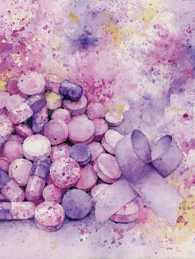 Pastel Pills Watercolor Poster.