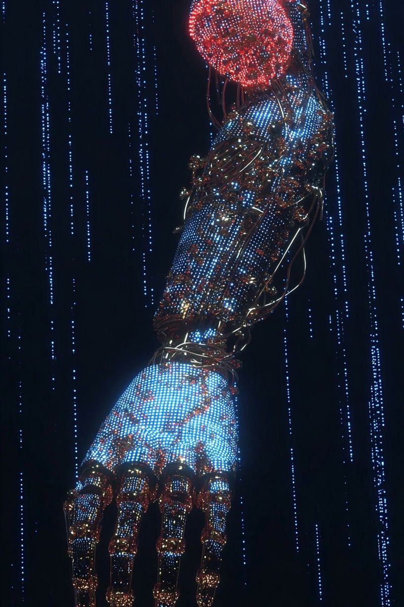 Cybernetic Hand Digital Art Poster. poster — illustration art