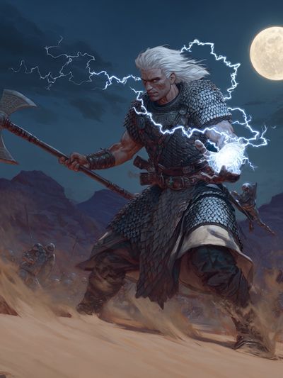 Storm Warrior Fantasy Print. poster print