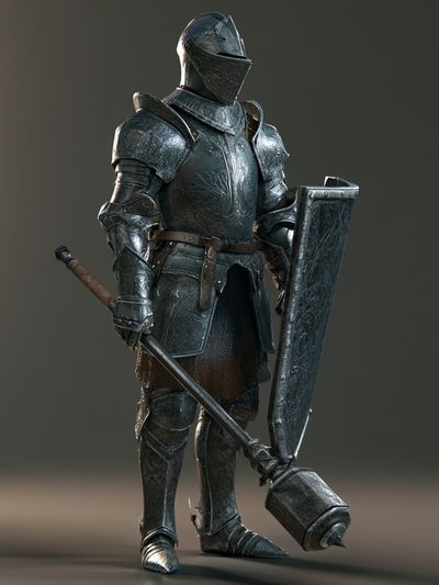Armored Knight Fantasy Illustration Poster. poster