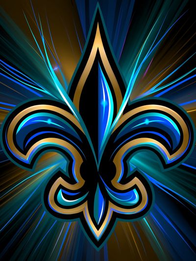 Neon Fleur-de-Lis Abstract Poster.