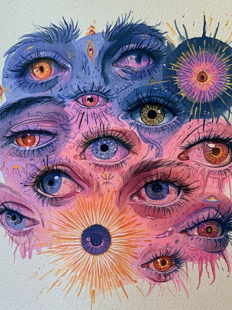 Surreal Eyes Collage Print. poster detail