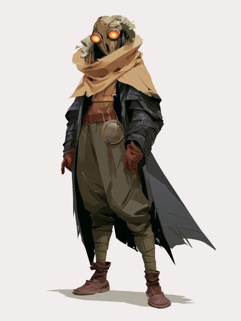 Desert Scavenger Character Illustration Poster. poster detail
