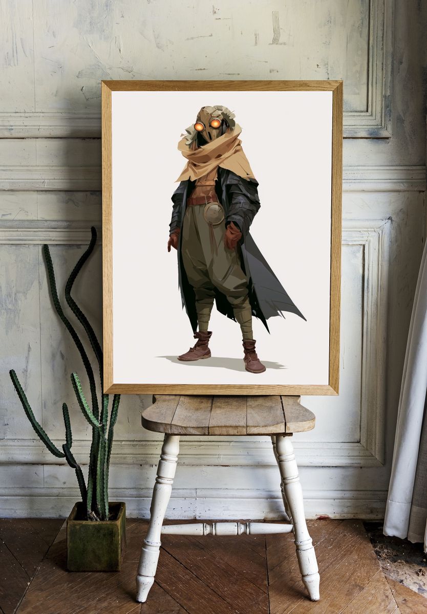 Desert Scavenger Character Illustration Poster. room preview