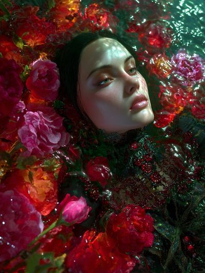 Floral Dream Portrait Print. poster print