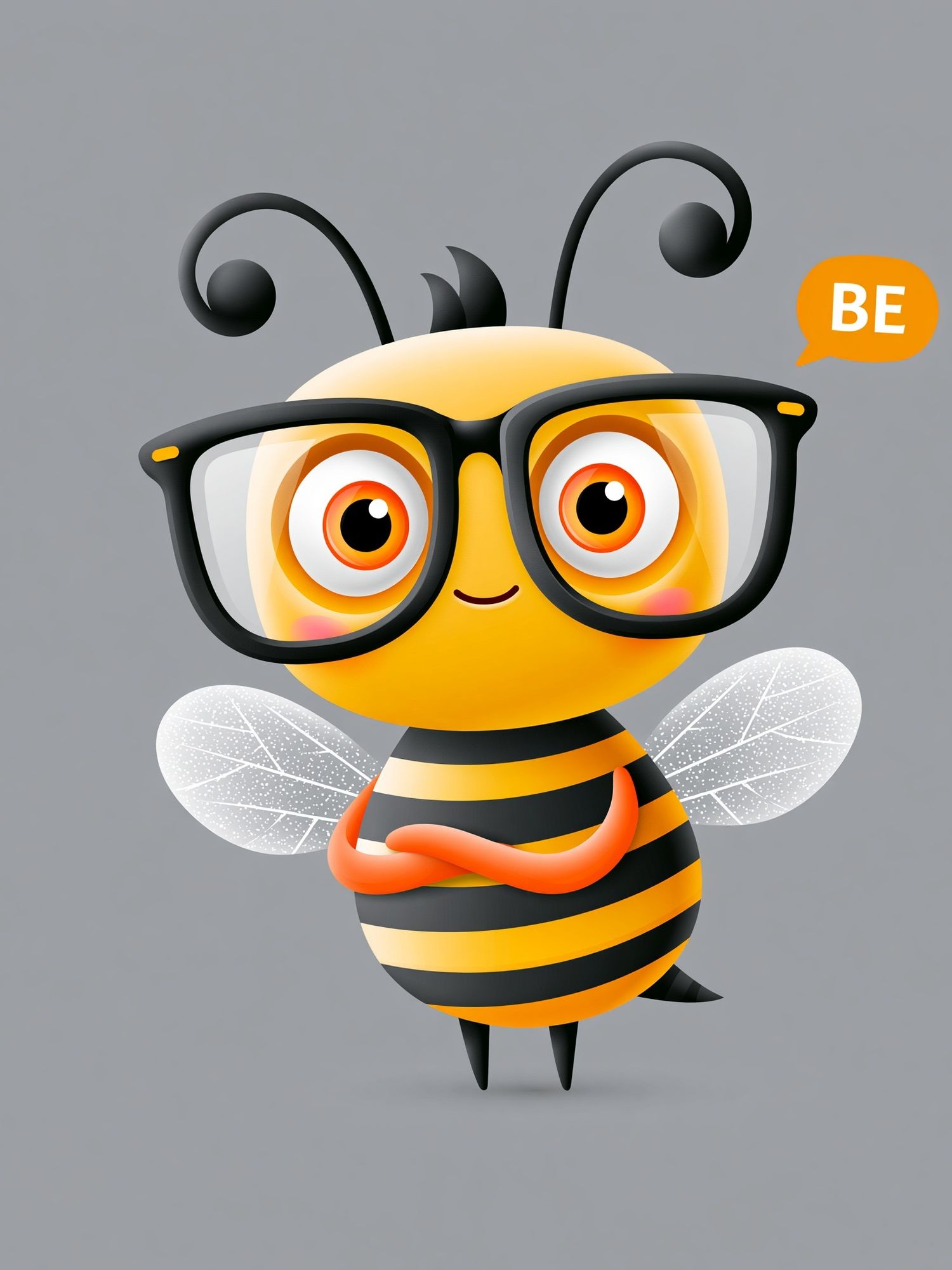 Cute Bee Cartoon Print. poster detail