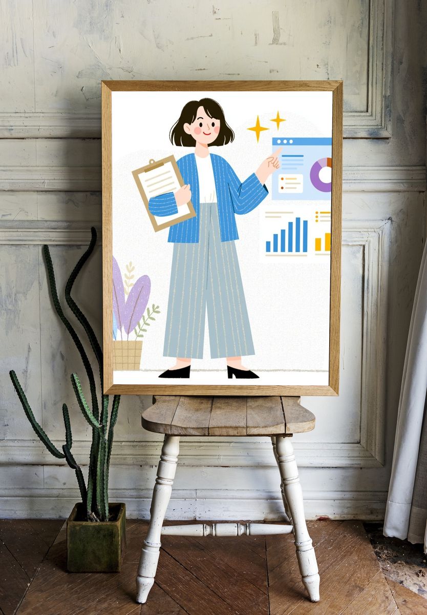 Business Presentation Illustration Poster. room preview