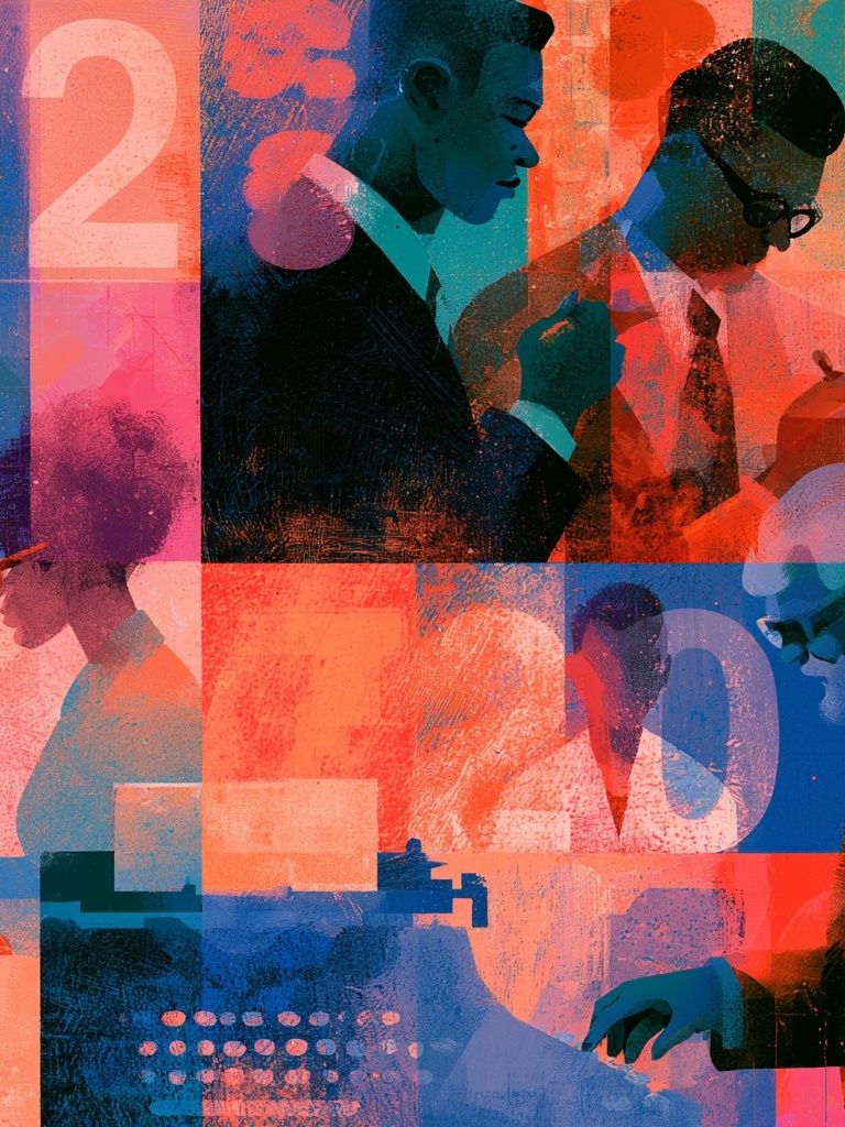 Colorful 2020 Collage Poster. poster detail