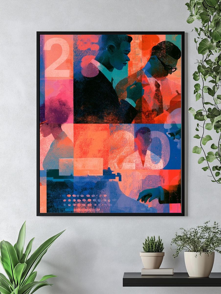 Colorful 2020 Collage Poster. — room view 4