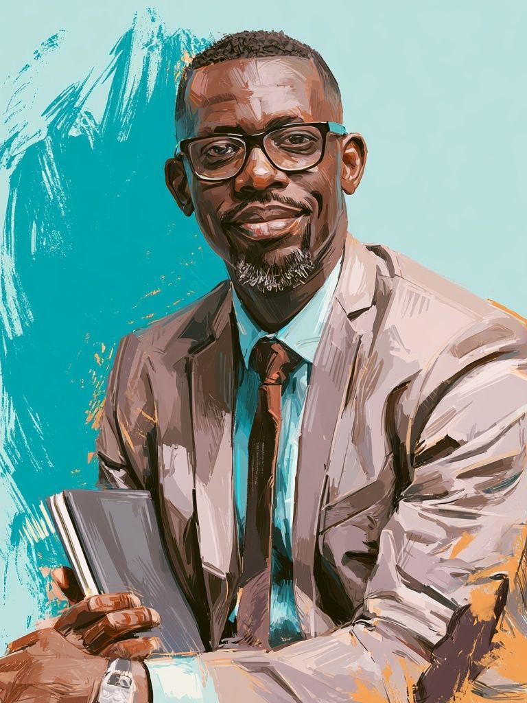 Modern Portrait Illustration Poster. poster detail