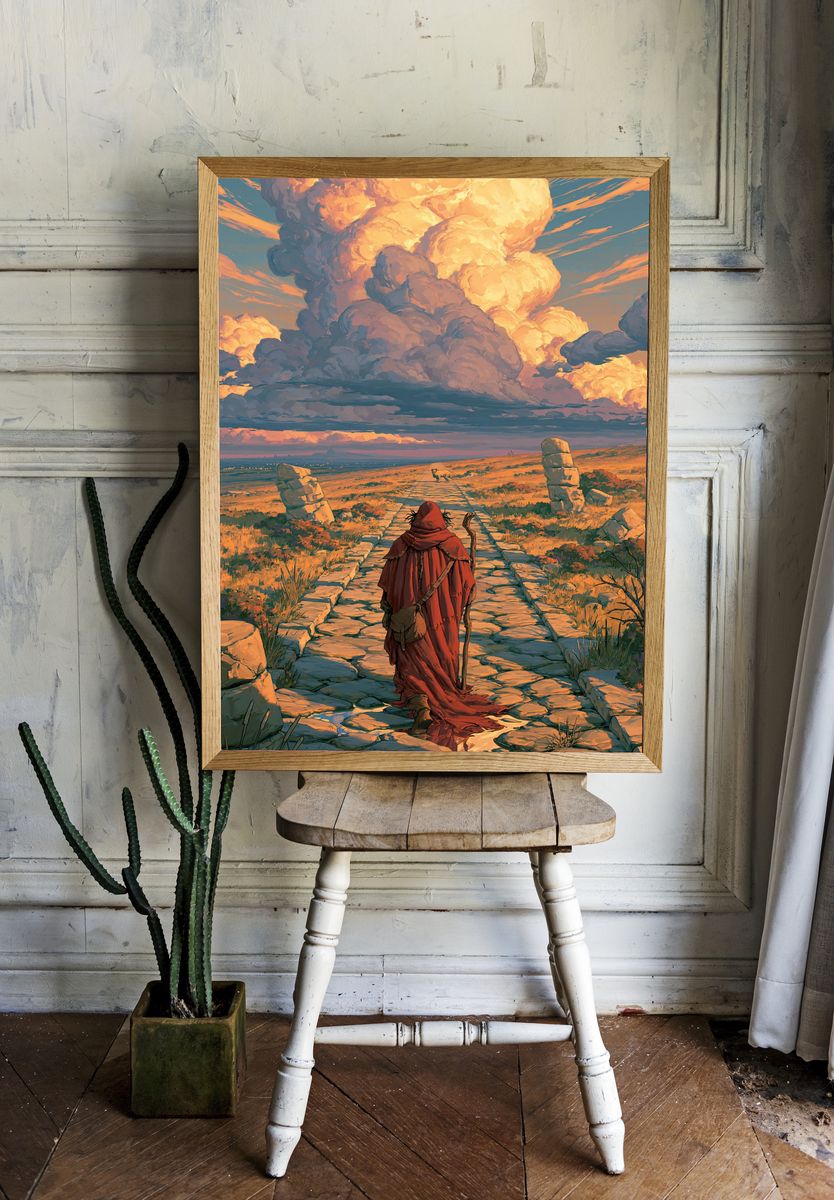 Roving Wanderer Fantasy Poster. room preview