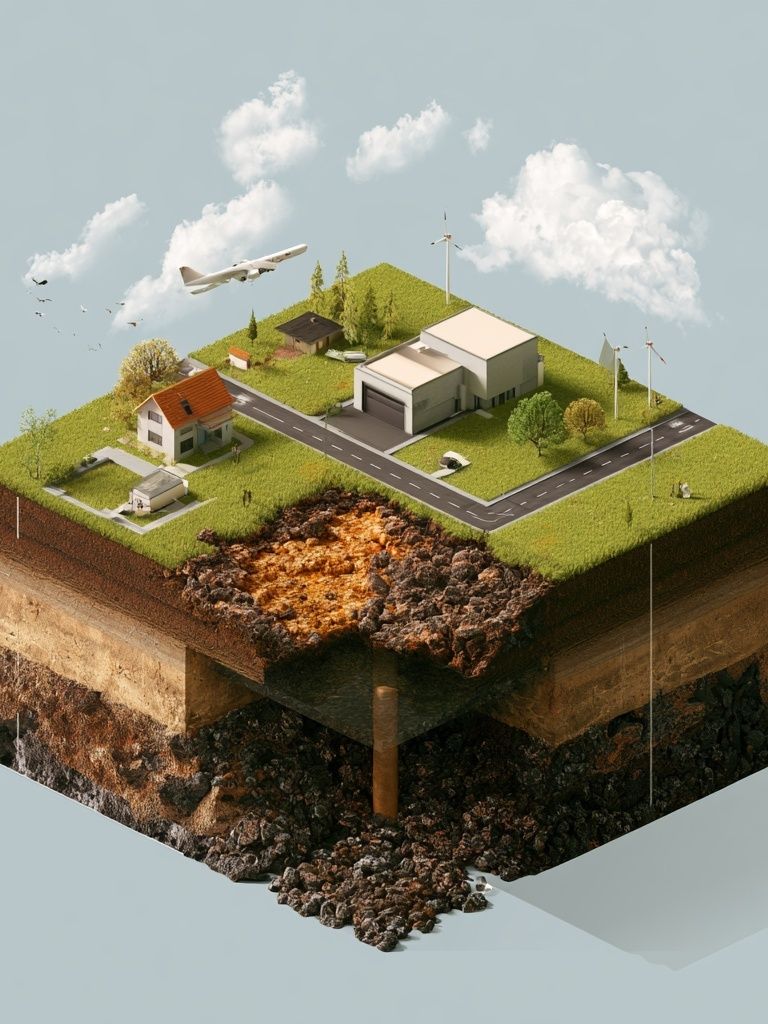 Floating Landscape Cutaway Print. poster detail