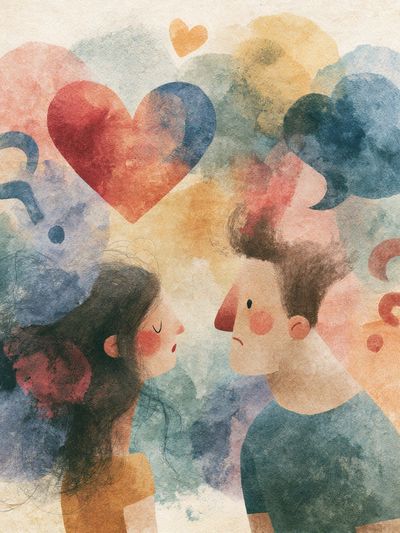Love Questions Illustration Poster. poster