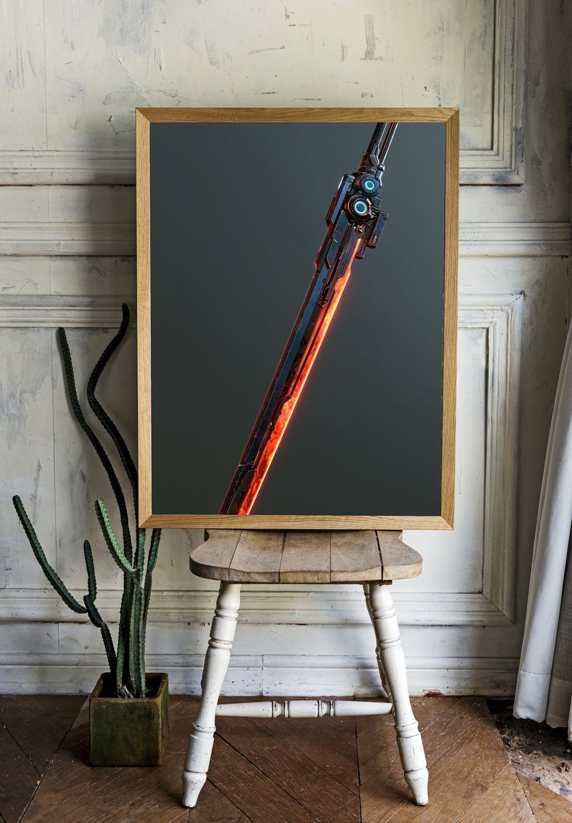 Futuristic Energy Blade Poster. — room view 1