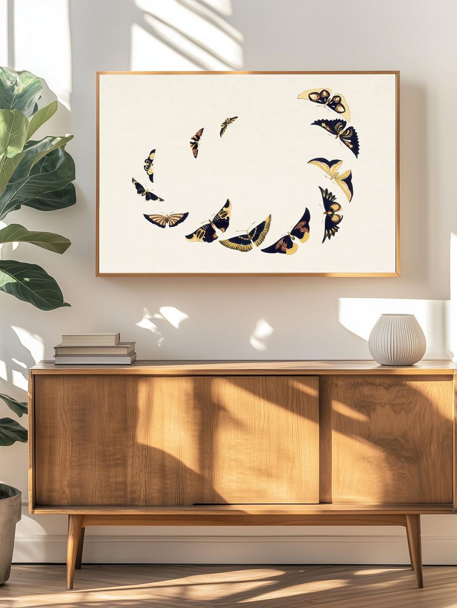 Amber Bear Bottle Illustration Poster. — room view 3