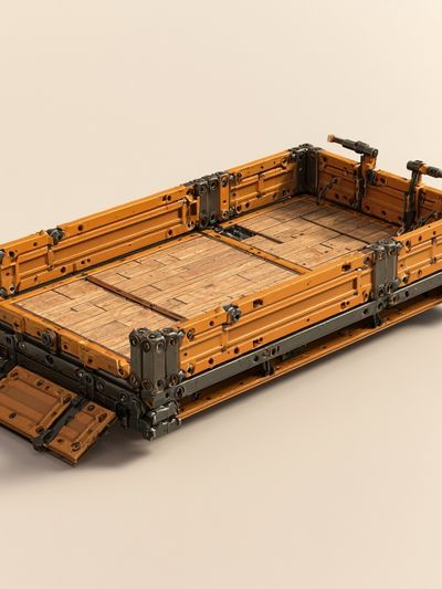 Industrial Cargo Platform Illustration Poster.
