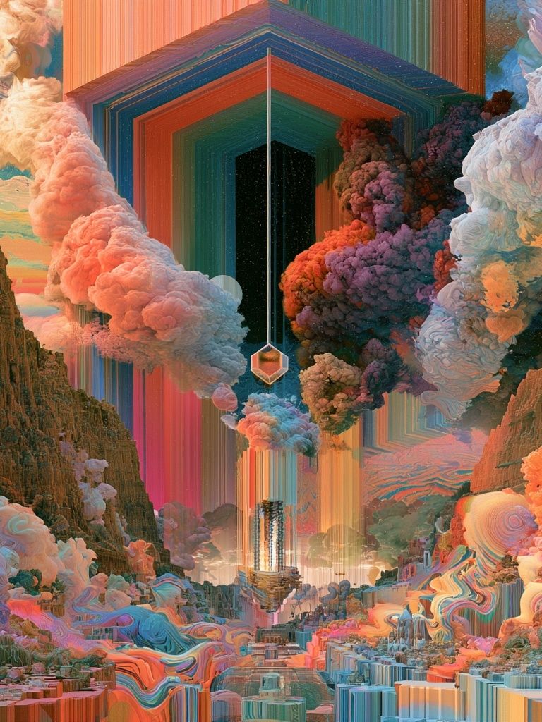 Surreal Canyon Portal Print. poster detail