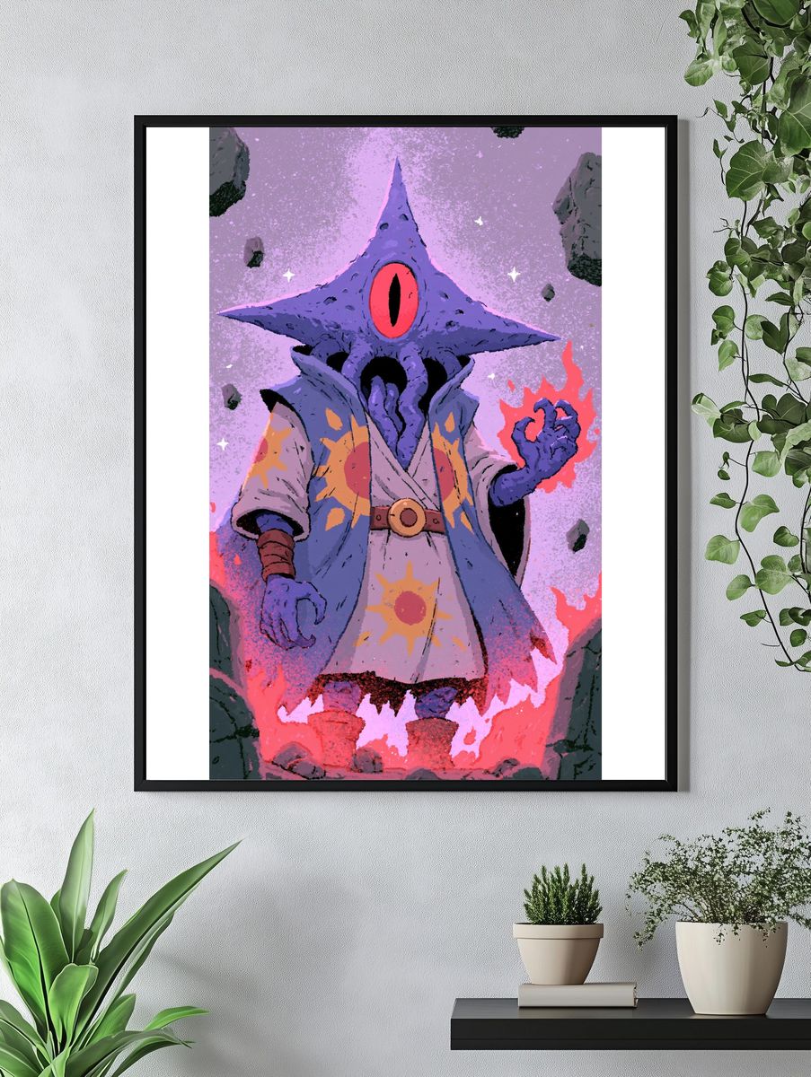 One-Eyed Sorcerer Digital Art Poster. — room view 4