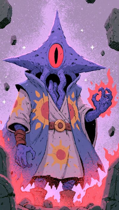 One-Eyed Sorcerer Digital Art Poster.
