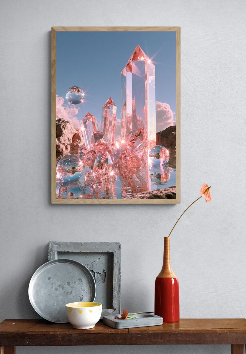 Crystal Horizon Surrealism Poster. — room view 3