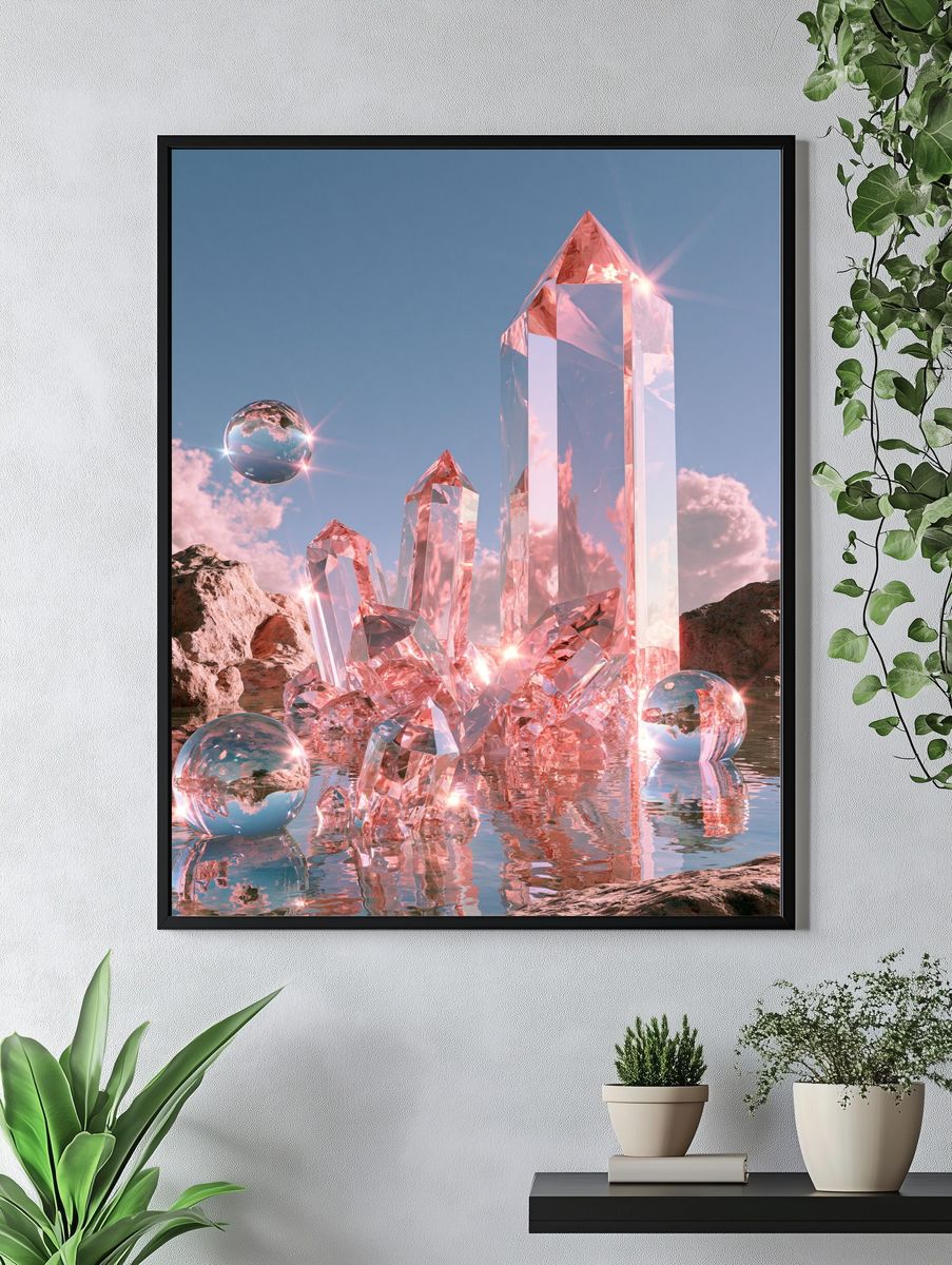 Crystal Horizon Surrealism Poster. — room view 4