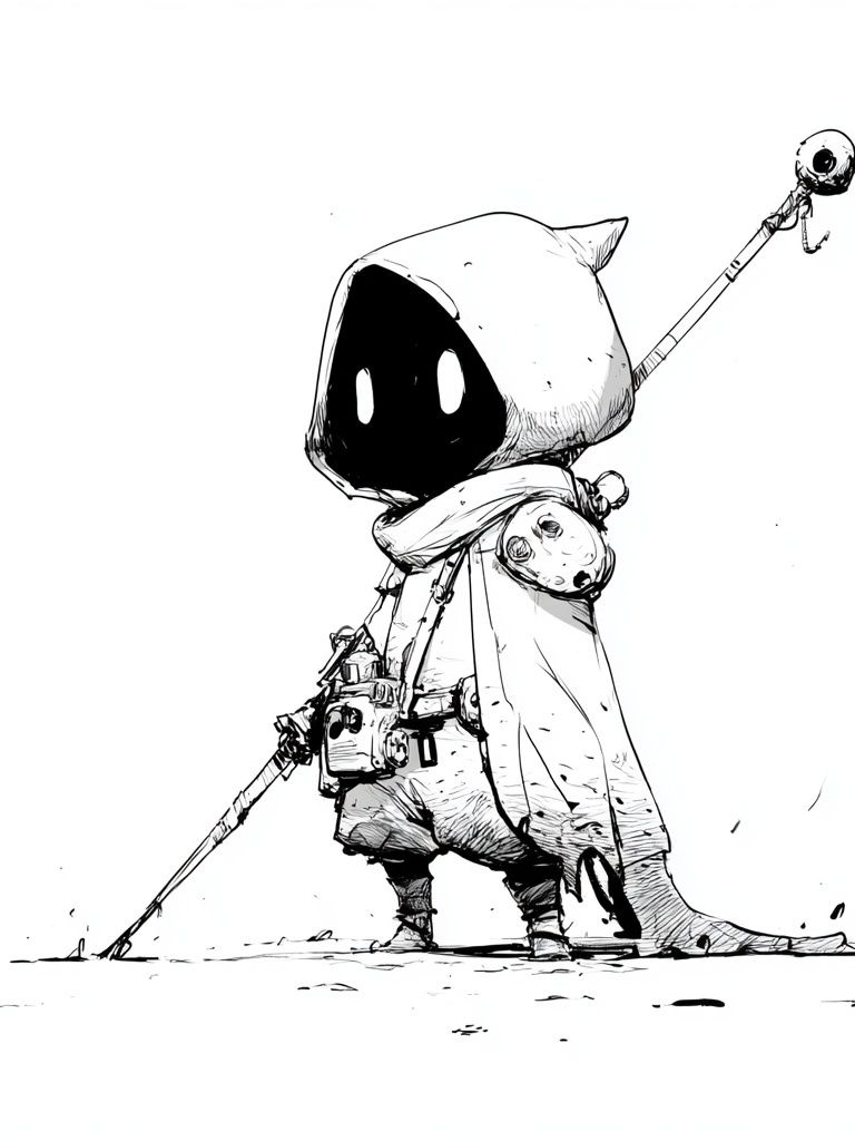 Hooded Reaper Digital Art Poster. poster — illustration art