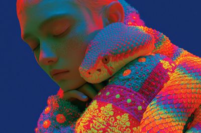 Neon Dream Portrait Print. poster print