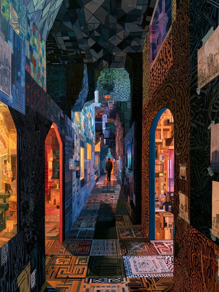 Surreal Gallery Corridor Print. poster detail
